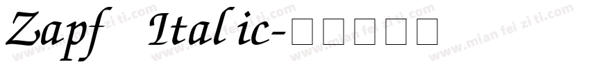 Zapf Italic字体转换